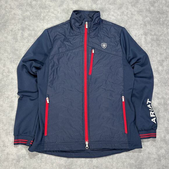 Ariat Jackets & Blazers - Ariat navy blue quilted AriatTek Hybrid equestrian riding jacket womens M